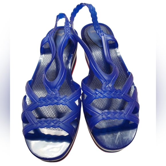 Lemon Jelly Red, White, & Blue Platform Sandals. 39 - Picture 6 of 11
